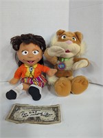 Vtg puzzle place plush & doll