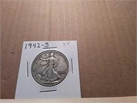 1942-S Half Dollar XF