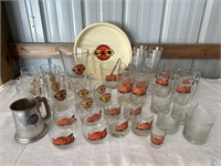 Genesee/Wyoming Train- Bar Glasses, Tray, Pitcher