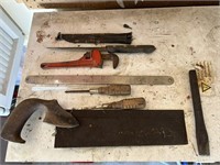 Vintage Tool Lot & Fishing Knife