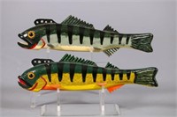 Lot of 2 Jim Nelson 7" Perch Fish Spearing