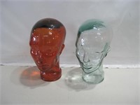 Two 12" Glass Heads