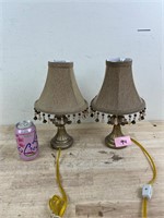 Two small table lamps