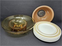 Corelle China, Pyrex Bowl and Chip/Dip Set