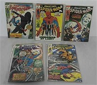 Five Marvel Amazing Spiderman comics