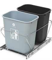 NEW Pull Out Trash Can for 2 Trash Cans