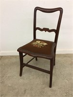 Incredible Petite Wood Side Chair with Cross