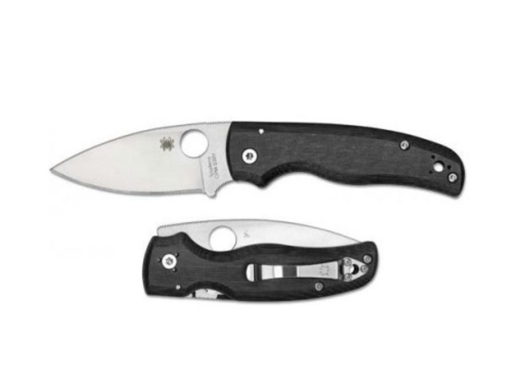 Spyderco Satin Black Plain Shaman Folding Knife