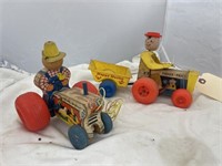 2 Fisher Price Tractor Pull Toys