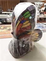 STAINED GLASS BUTTERFLY LIGHT (NIB)