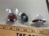 3 size 6 rings new