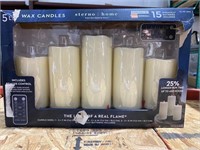 $30  Sterno Home LED Moving Flame Candle, 5-Piece