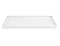 60”x 32” Alcove Shower Pan Base with Left Drain