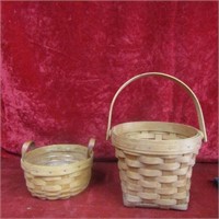 (2)Vintage Longaberger baskets.