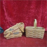 (2)Vintage Longaberger baskets.