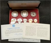 1973 Papua New Guinea Silver Proof Coin Set Nice!