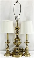 3 Brass Table Lamps