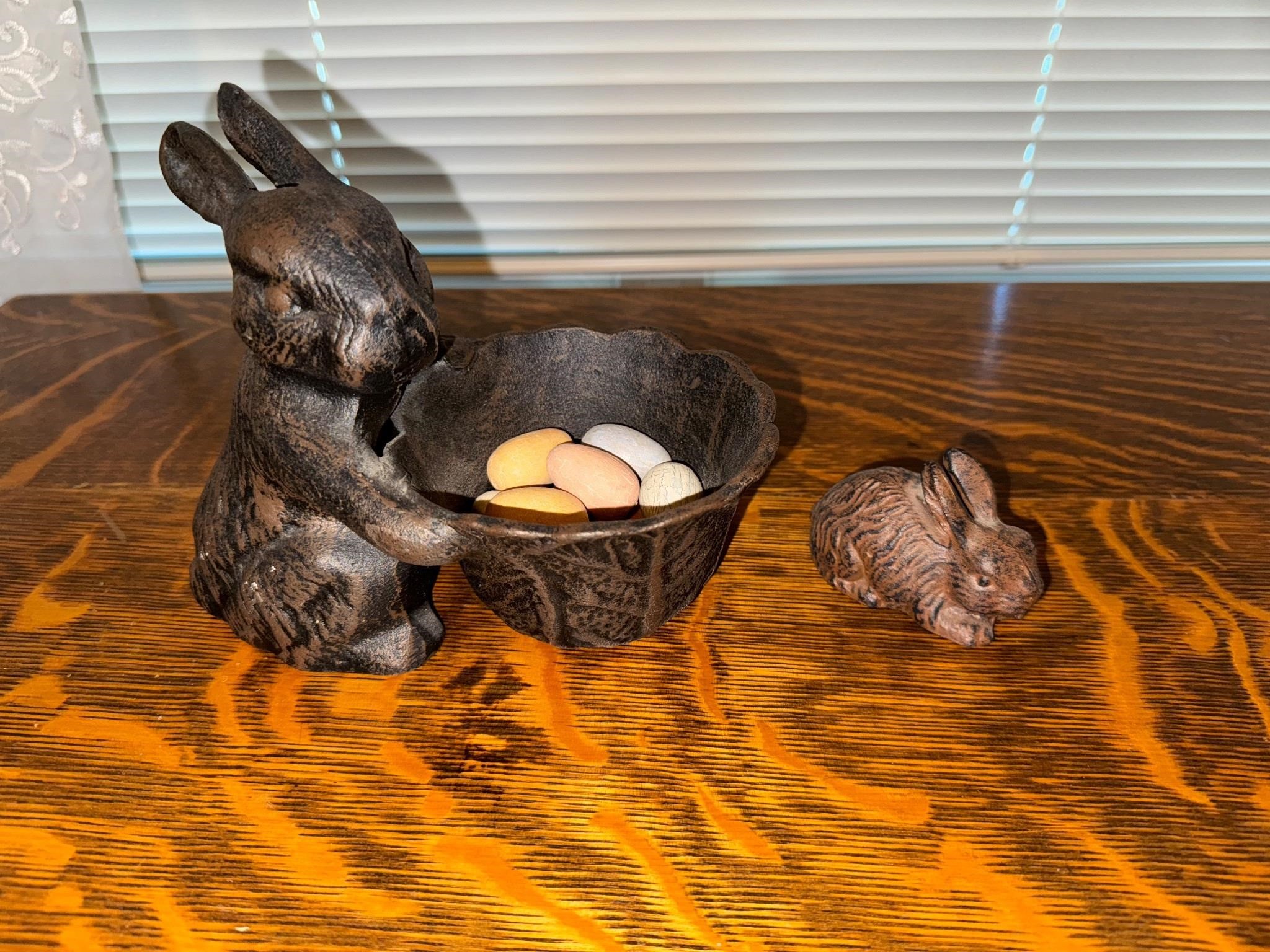 Heavy Bronze Like Bunnies/Door Stop