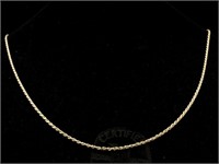 Sterling Silver Rope Chain Necklace - 29 inch