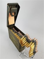 250+/- Rounds Belted 8mm Ammo in Ammo Can