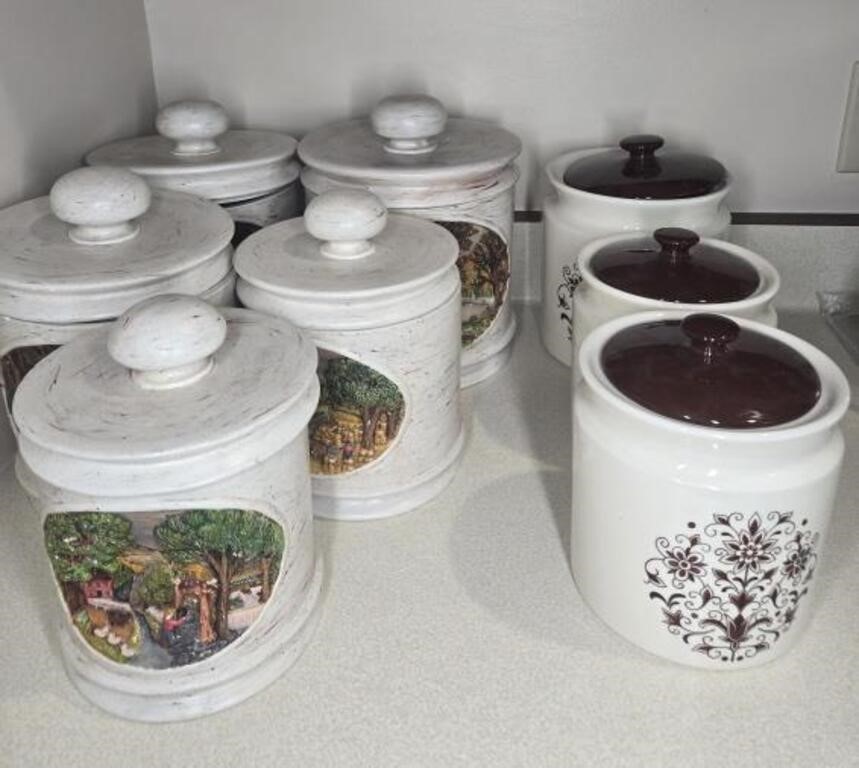 (2) CANISTER SETS, (8 PCS TOTAL)