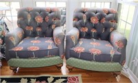 *MAJOR WEAR* Pair of Upholstered Chairs - CK PICS