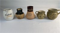5X ASSORTED WHISKY JUGS INCLUDES