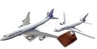 (2) Desktop Plastic Scale Model Airplanes