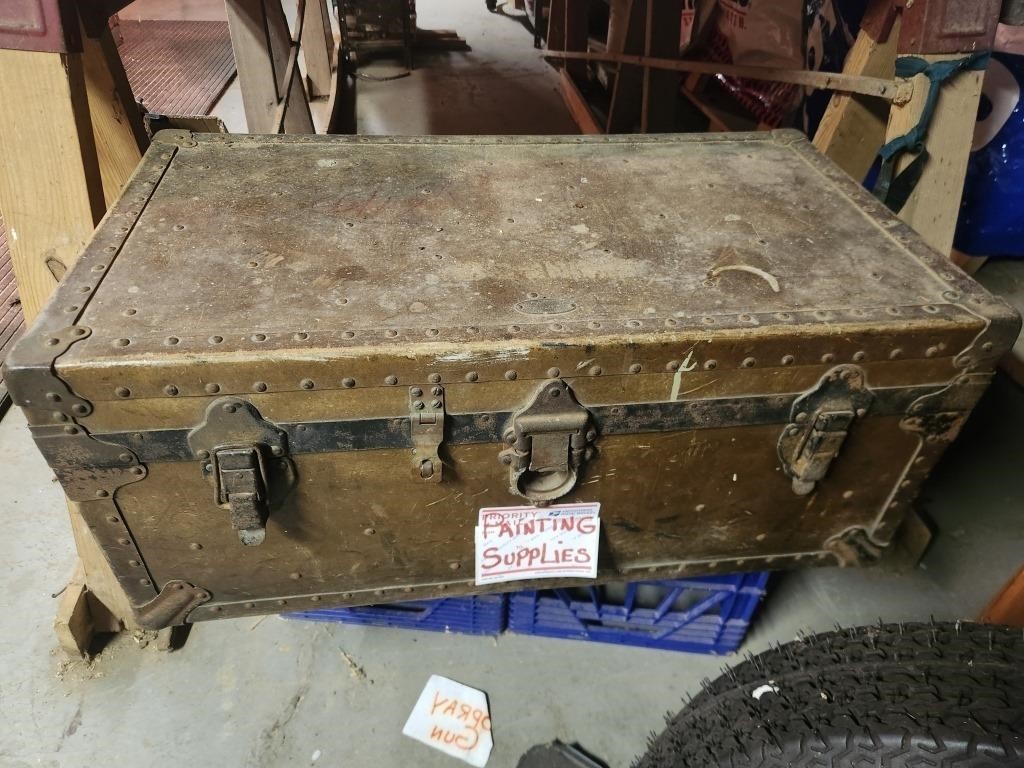 Chest w/ Painting Supplies and Tools