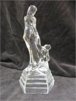 CRYSTAL NUDE FIGURE WITH CHILD 10"T