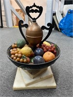 Fruit bowl for home decor on marble stand