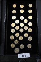 29 GOLD PLATED $1 COINS