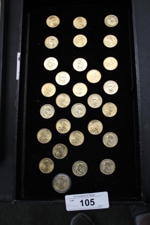 29 GOLD PLATED $1 COINS