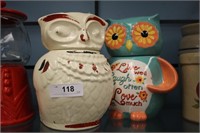 2PC 1 SHAWNEE 1 CRACKER BARREL COOKIE JARS