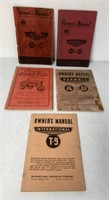 5 IH,Farmall Owner's Manuals,T-9,H,M,A