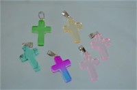 Variety of Colored Cross Pendants