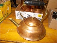 Copper Tea Pot, Coffee Pot, Pot w/Lion Heads,