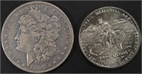 1894-O MORGAN DOLLAR & 1935 PONY EXP DIAMOND JUBIL