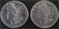 1898-O (BU) & 1921 (XF/AU) MORGAN DOLLARS