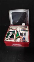 TIN OF BASEBALL CARDS