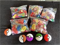 G) Pokémon toys with five bags of great piñata