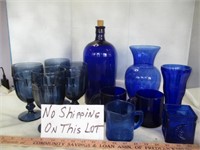 Cobalt & Blue Glass Bottle - Tumblers - Mugs +++