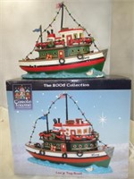 Lucy Tug Boat Lighted Holiday Ceramic Display