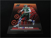 Zach Wilson Signed Trading Card COA Pros