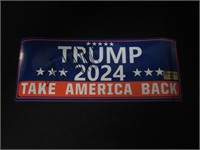 Donald Trump Signed Bumper Sticker EUA COA