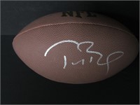 Tom Brady Signed Football Heritage COA