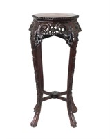 CHINESE CARVED PLANT STAND 30"