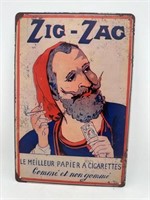 Zig-Zag metal sign reproduction