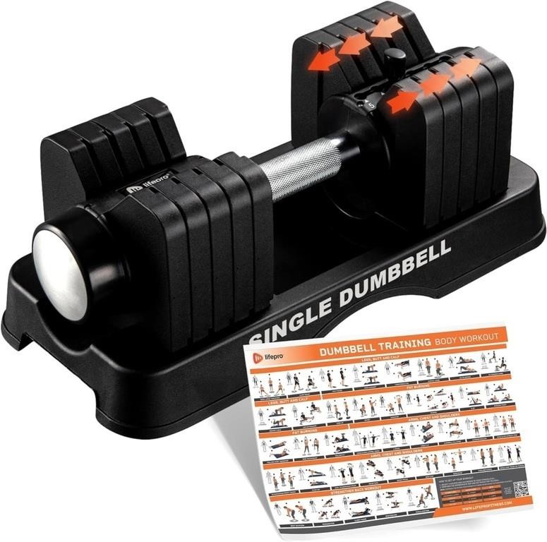 Lifepro Adjustable Dumbbells - 15Lb 25Lb 43Lb 55Lb