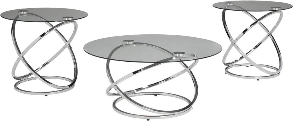 Ashley Round 3-Piece Occasional Table Set